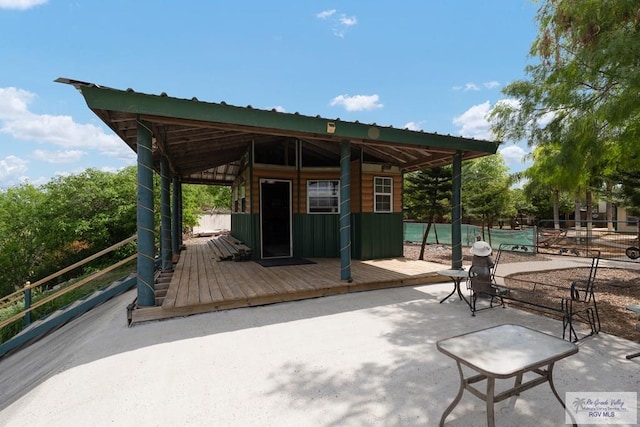 view of patio with a deck