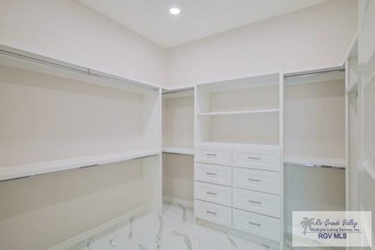 view of walk in closet