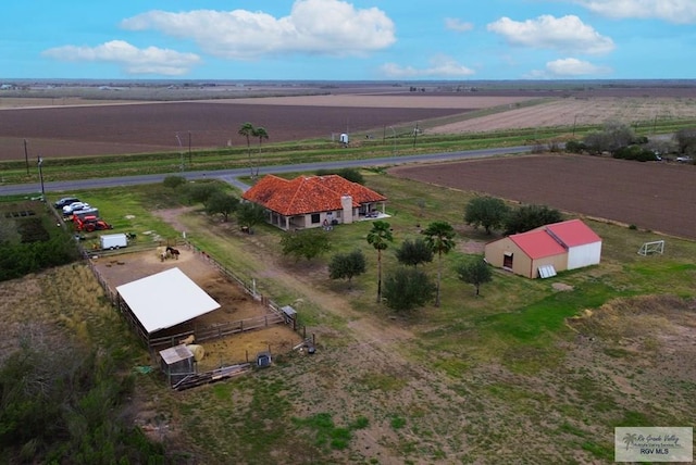 bird's eye view featuring a rural view