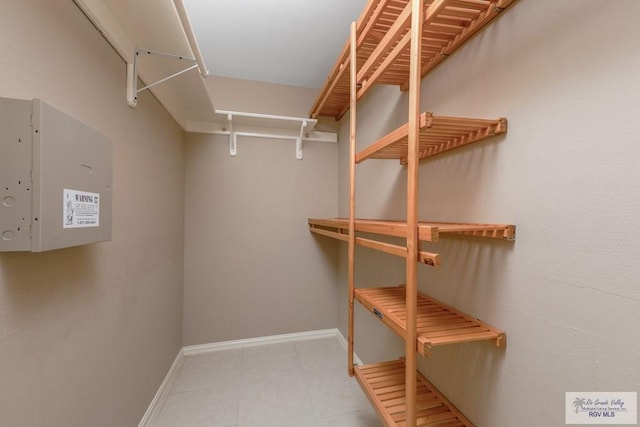 view of walk in closet