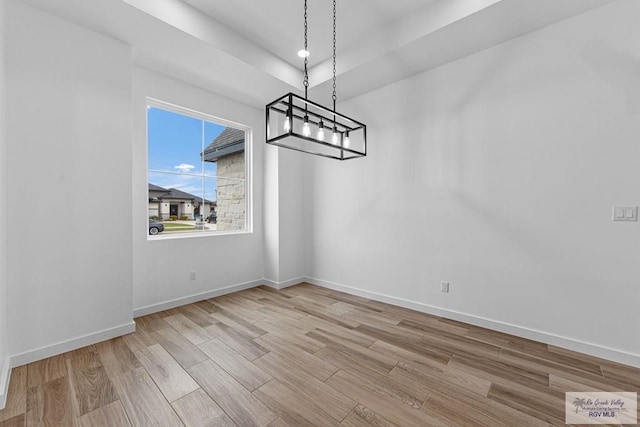 view of unfurnished dining area