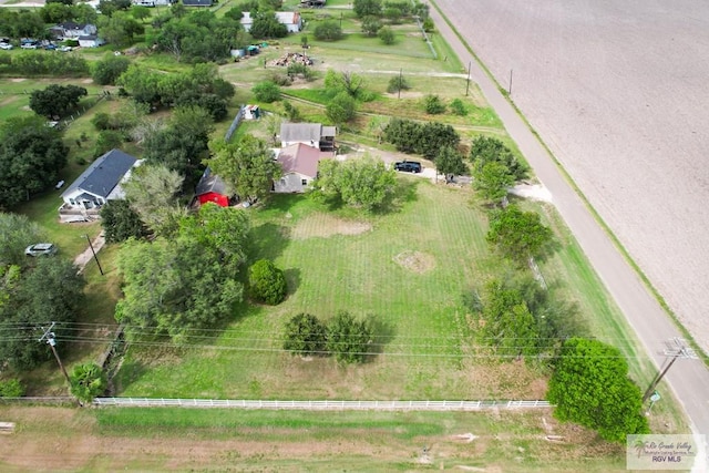 aerial view with a rural view