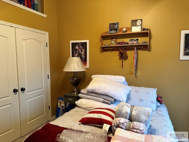 bedroom with a closet