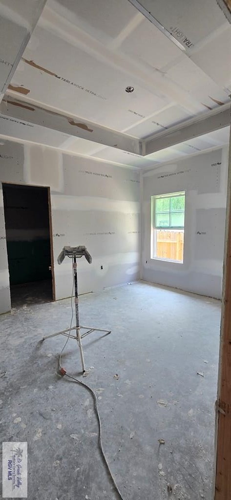 view of spare room