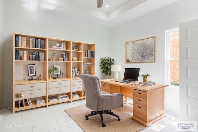 office with ceiling fan