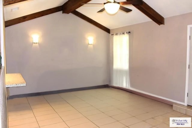 122 Regency Ct, Harlingen, TX 78550 - tiled empty room with a ceiling fan and baseboards