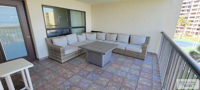 406 Padre Blvd Unit 401, South Padre Island, TX 78597 - balcony featuring an outdoor hangout area