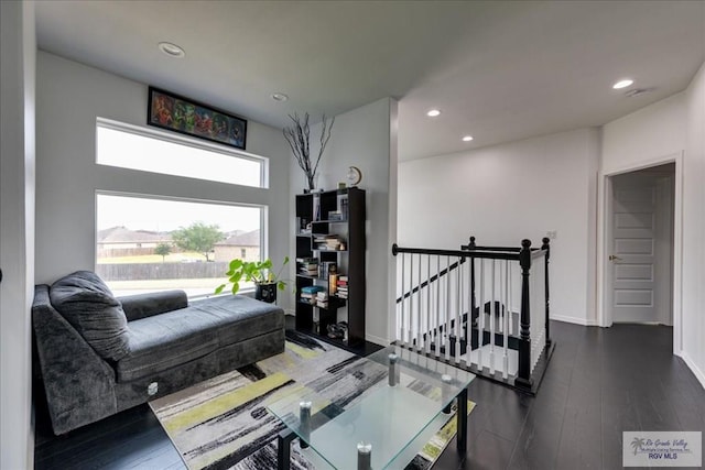 3213 E Westgate Cir, Harlingen, TX 78552 - office area featuring wood-type flooring, recessed lighting, and baseboards