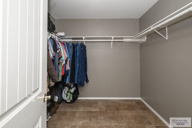 view of walk in closet