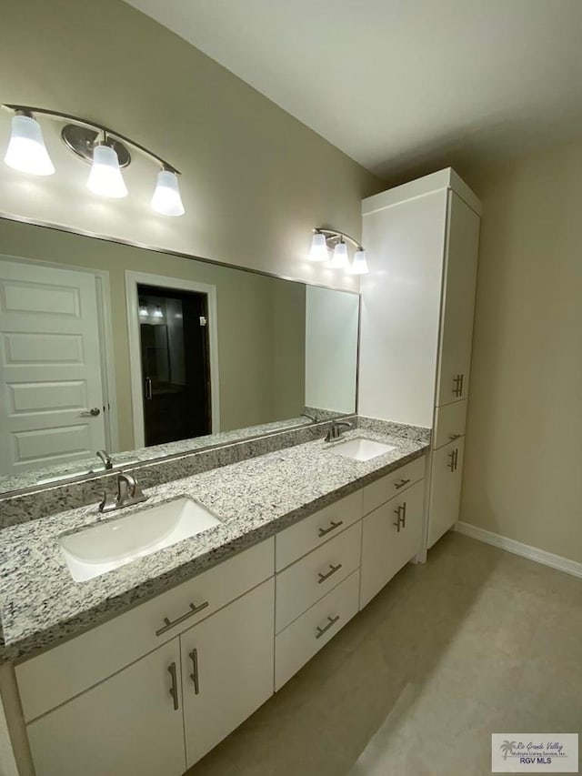 bathroom with vanity