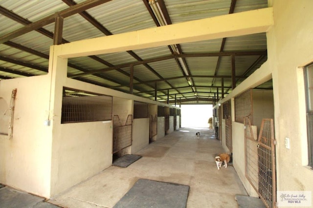 view of horse barn