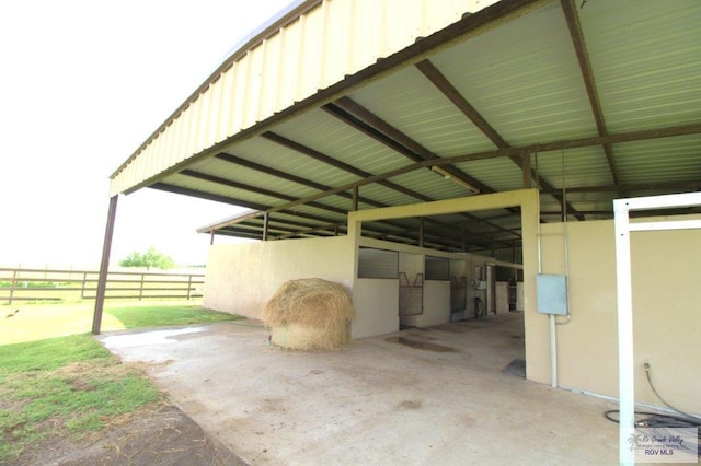 view of horse barn