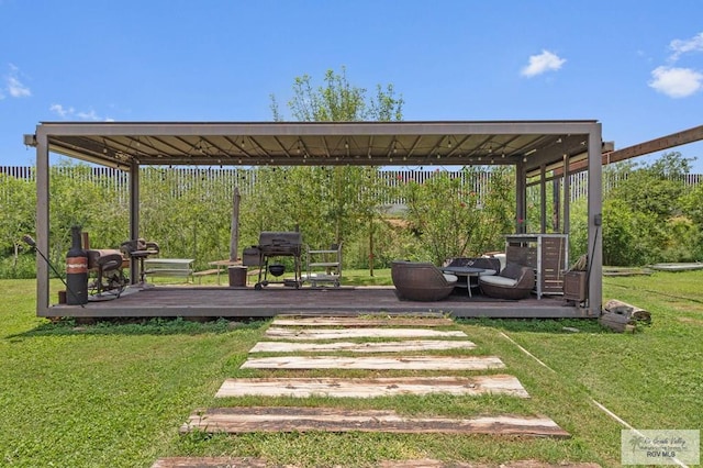 exterior space with a wooden deck