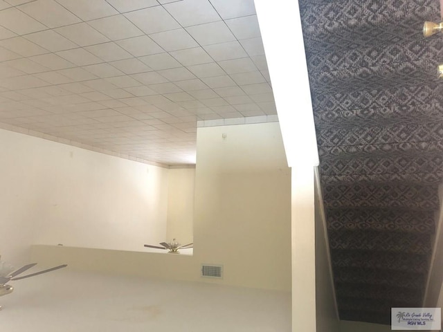 504 Galveston Rd, Brownsville, TX 78521 - basement with a ceiling fan and visible vents