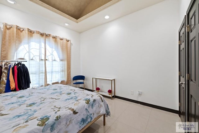 view of tiled bedroom