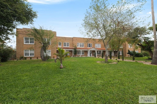 exterior space with a front yard