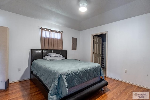 3053 Fairfield Dr, Brownsville, TX 78526 - bedroom featuring wood finished floors and electric panel