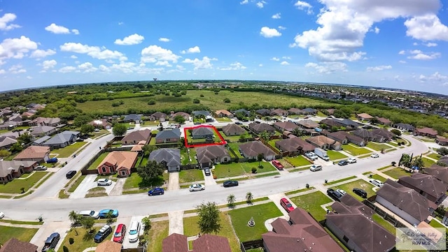 3053 Fairfield Dr, Brownsville, TX 78526 - aerial view of residential area with property parcel outlined