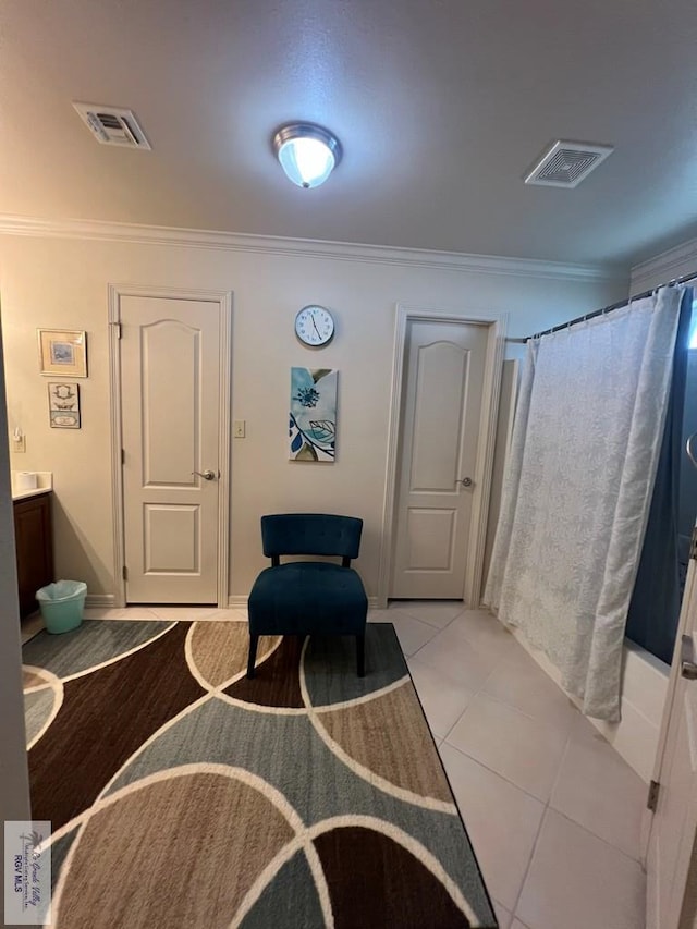 interior space featuring visible vents