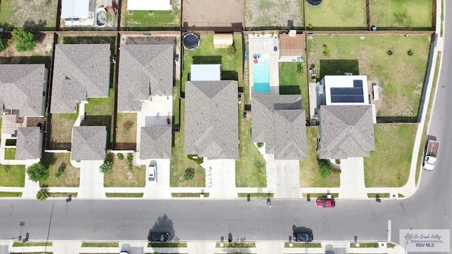 drone / aerial view with a residential view