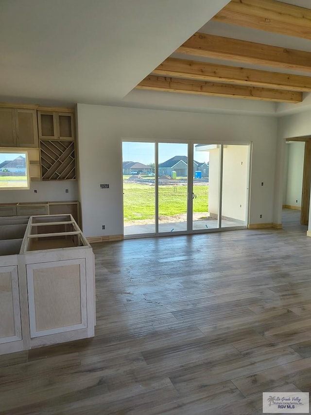 9728 Heights S Unit 9, Harlingen, TX 78552 - kitchen with open floor plan and wood finished floors