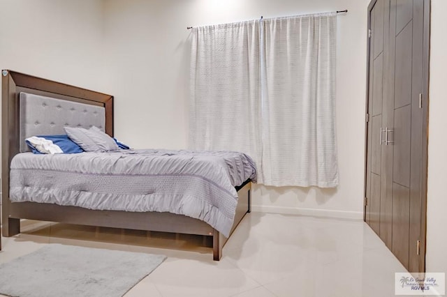 view of tiled bedroom