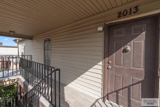 view of doorway to property