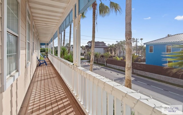 balcony with a residential view