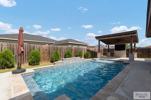 view of pool with a patio area