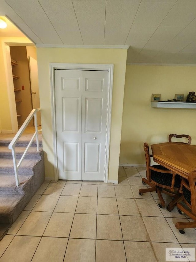 view of tiled dining room