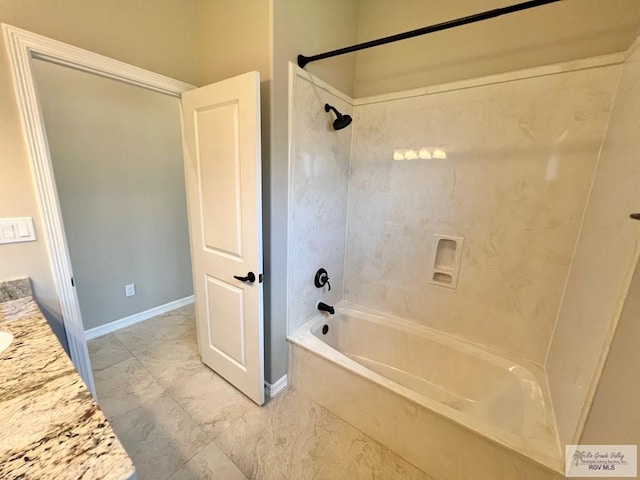 814 Knotty Pine Ln, Harlingen, TX 78552 - bathroom with tub / shower combination and vanity