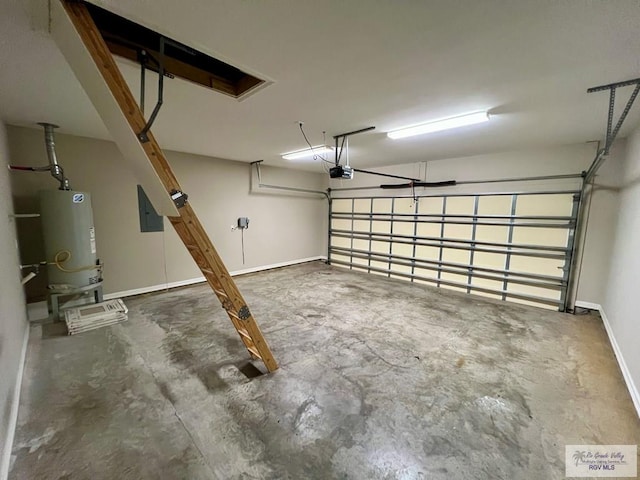 814 Knotty Pine Ln, Harlingen, TX 78552 - garage with a garage door opener, water heater, and electric panel