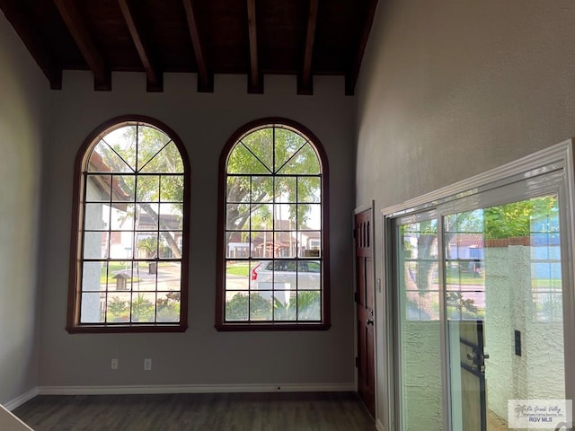 interior space with wood-type flooring