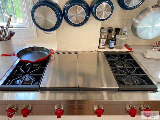 room details featuring black range oven