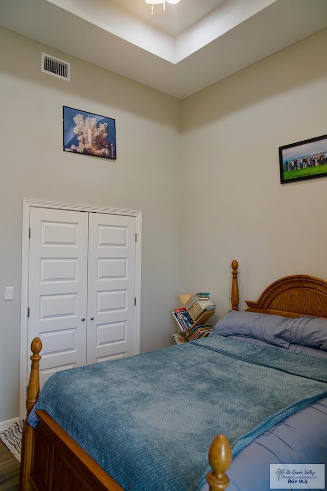 4080 Westland Dr, Brownsville, TX 78521 - bedroom featuring a closet and wood finished floors