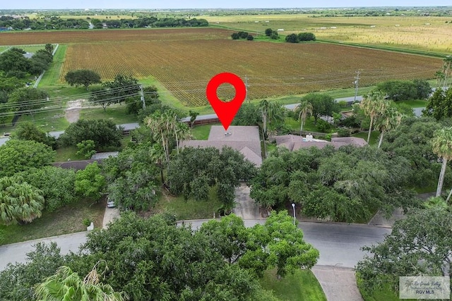 1000 E Palm Valley Dr, Palm Valley, TX 78552 - aerial view of property and surrounding area featuring rural landscape and large plots for crops