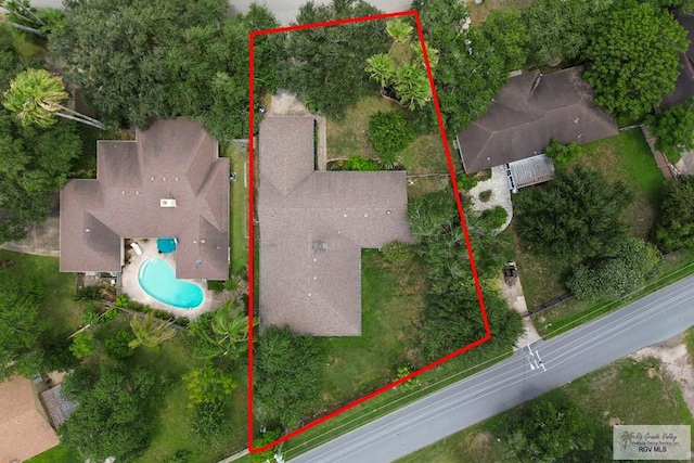 1000 E Palm Valley Dr, Palm Valley, TX 78552 - aerial overview of property's location featuring property boundaries highlighted