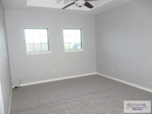 6724 Pino Verde Dr, Brownsville, TX 78526 - carpeted spare room with baseboards and a ceiling fan