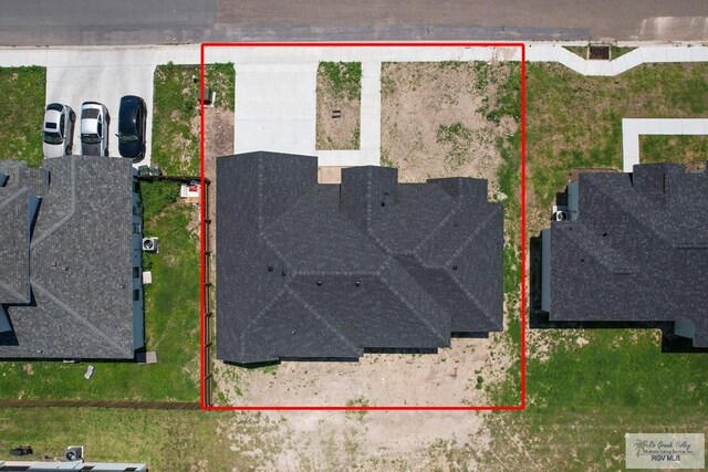 446 Parker Rd, La Feria, TX 78559 - aerial view of property and surrounding area with property boundaries highlighted