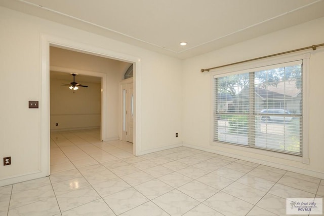 212 E Xenops Ave, Mcallen, TX 78504 - empty room with a ceiling fan and recessed lighting