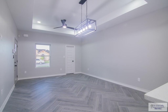 interior space featuring ceiling fan