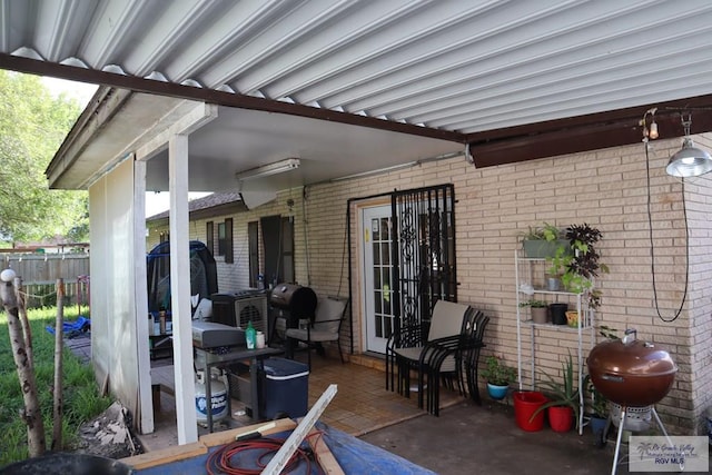 view of patio / terrace featuring grilling area