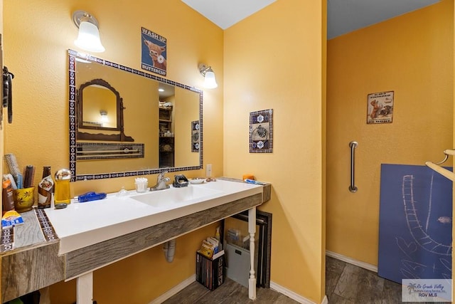 28880 Bass Blvd, Harlingen, TX 78552 - bathroom with a sink and wood finished floors