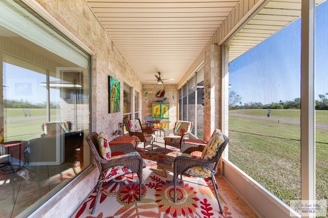 view of sunroom