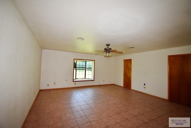 195 W 3rd St, Sebastian, TX 78594 - unfurnished room with a ceiling fan and light tile patterned flooring