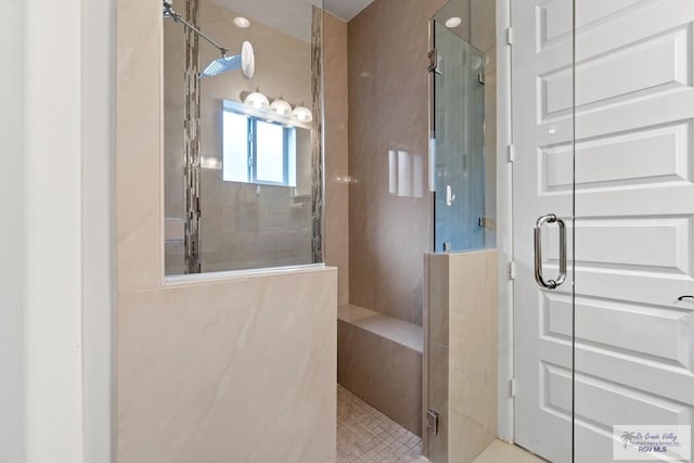 bathroom with walk in shower