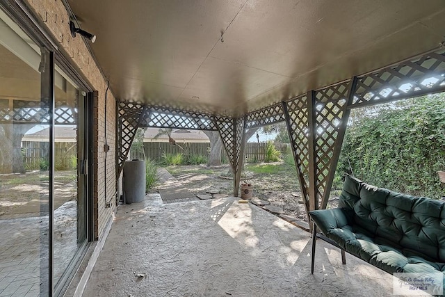 view of patio / terrace featuring an outdoor living space