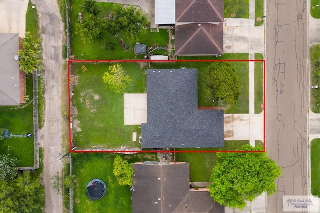 2310 W Arbor St, Harlingen, TX 78552 - aerial view of property and surrounding area featuring property boundaries highlighted