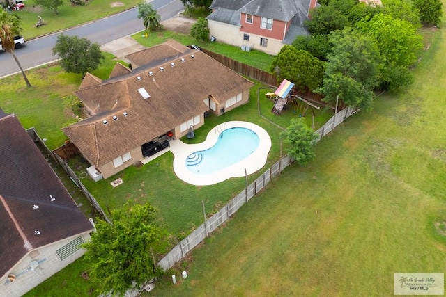 134 Camaguey Ave, Brownsville, TX 78526 - aerial view of property and surrounding area with a pool