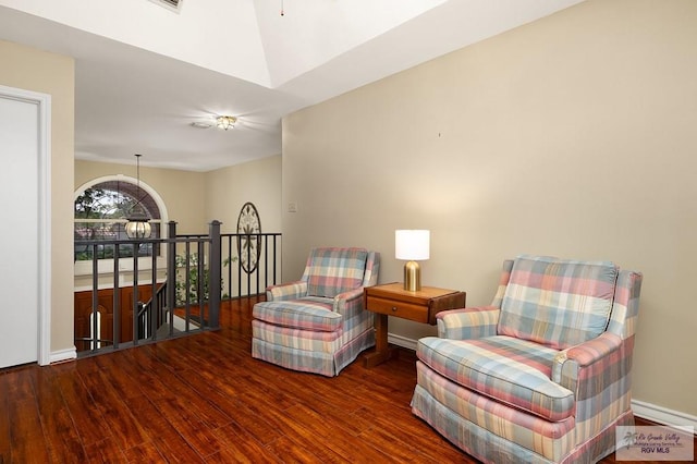3406 Spyglass Hill Dr, Harlingen, TX 78550 - living area featuring wood finished floors and an upstairs landing